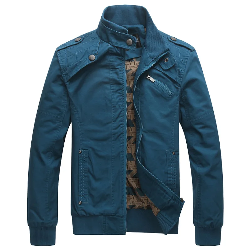 

2019 Autumn New Style Casual Men Jacket Joint Slim Fit Stand Collar Pure Cotton Jacket Men's