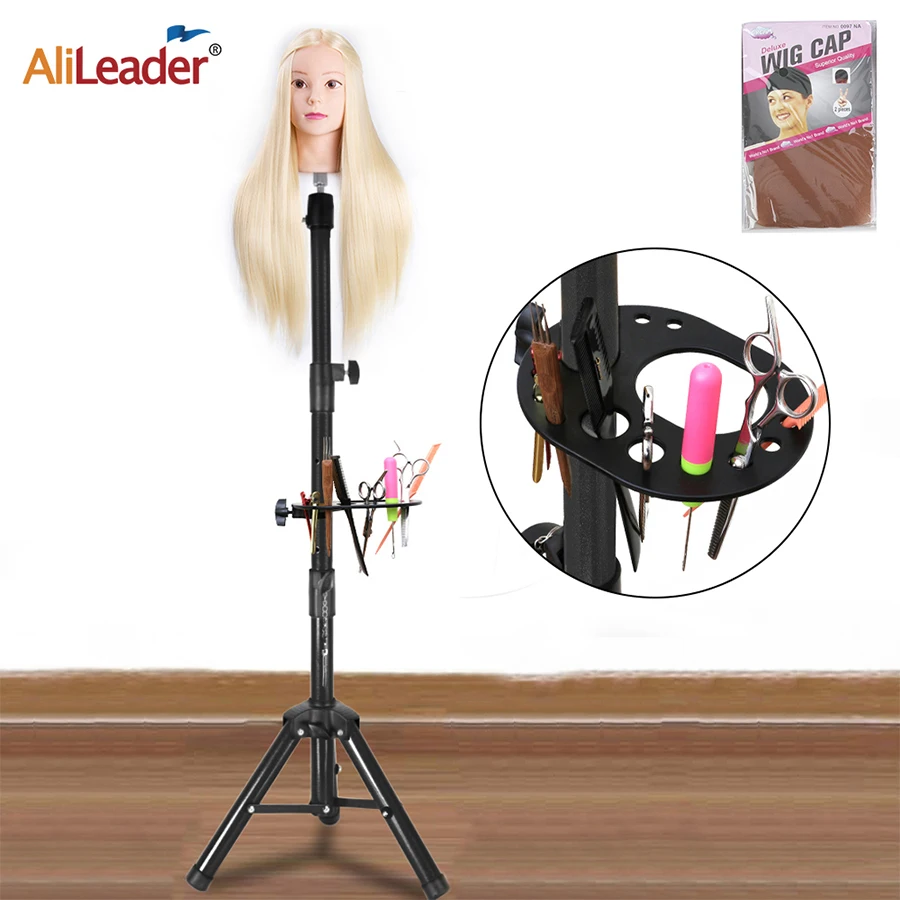 Adjustable Wig Head Stand Tripod Holder Mannequin