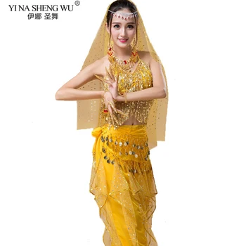 

Women Costume for Dance Bollywood Indian Women's Belly Dance Bollywood Indian Dress Costumes for Adults 2/3/6/8 Pieces Set