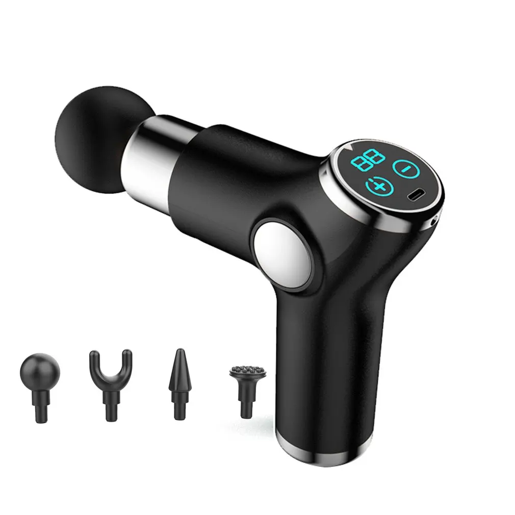 6 Gear LCD Display Fascia Massage Gun Deep Muscle Massager Body Neck Massage Exercising Relaxation Slimming Shaping Pain Relief