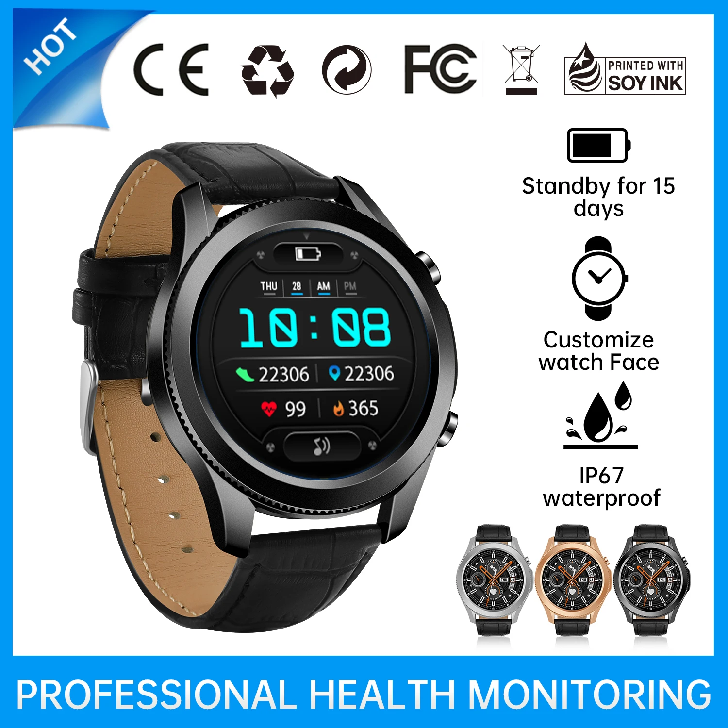 2021 Fashion Galaxy Watch3 Smart Watch Men Sport Smart Watch Clock for Android IOS Huawei Xiaomi Samsung Bluetooth Call Watch