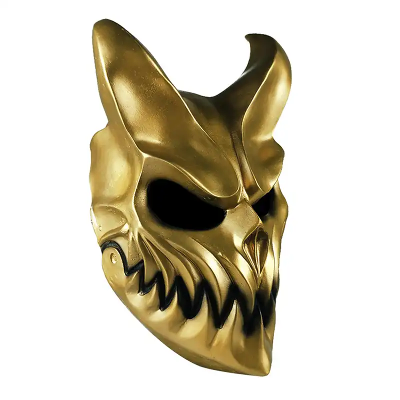beige Maschera di Halloween Slaughter To Prevail Alex Terrible Masks Prop Maschera Cosplay Halloween Party Deathcore Darkness Mask per costume Party Cosplay Masquerade