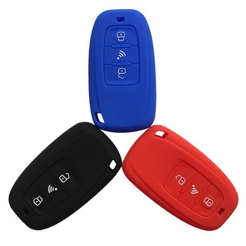 

Silica Gel smart Key Car Case for Audi Q5 A3 A4L A5 A6L A8L Q3 Q7 remote contro Key remodel shell car key cover cap fob holder
