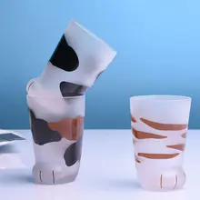 Кошачья коготь чашка молоко стекло матовое стекло чашка кофе дети молоко стеклянные чашки 300 мл