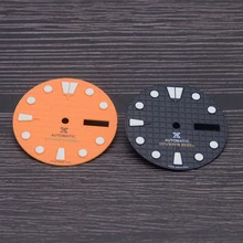 

Green Luminous Watch dials 28.5mm dial Seiko dail for 7s26 movemnet compatible NH36 4R36 movement fit Seiko Turtle SKX007 SKX009