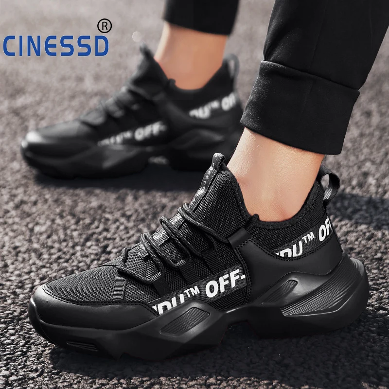 CINESDD Breathable Men Sneakers Fashion Men Shoes Lightweight Comfortable Chunky Boys Casual Shoes Mesh Male Footwear Size 48