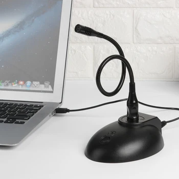 

Classic Flexible Hose USB Microphone Studio Gaming Chatting Mic for PC Desktop Laptop Classic Texture Accessaries Supplies Parts