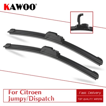 

KAWOO For Citroen Jumpy/Dispatch Car Soft Rubber Windcreen Wipers Blade Model Year From 1995 To 2018 Fit Bayonet Arm/U Hook Arm