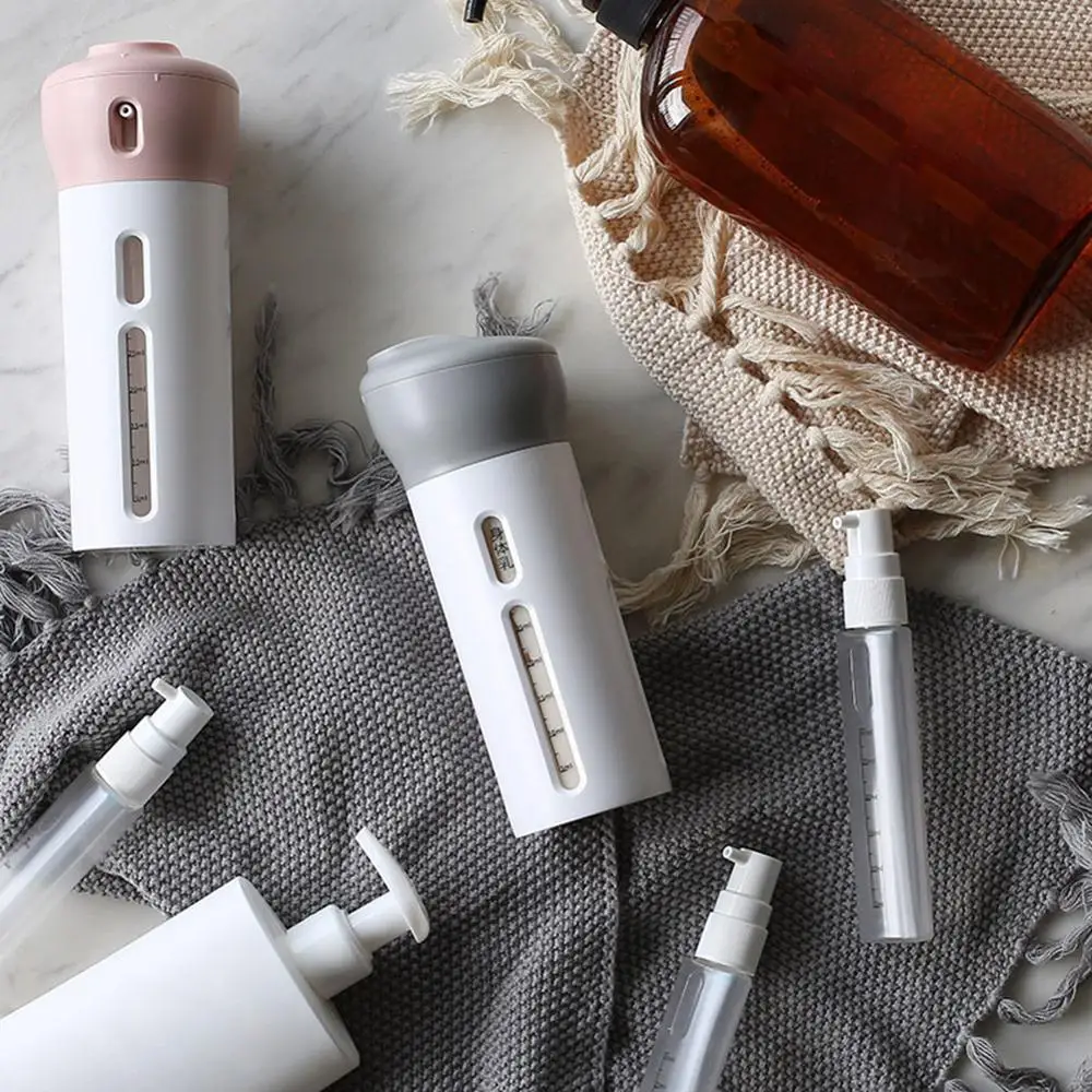 5pcs set Spray Bottles 4 In 1 Portable Refillable Container Empty Cosmetic Containers Mini Travel Bottle 4