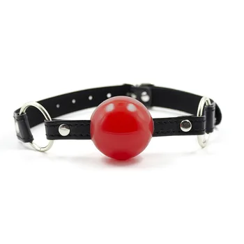4cm Erotic Silicone Ball Gag Oral Fixation Bondage Mouth Gag Mouth Stuffed PU Leather Tape Sex Toys for Couples Adult Games 4
