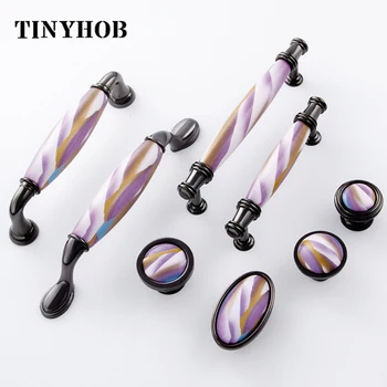 

Chic colors /Ceramic Door Handles And Knobs American Furniture Handles Drawer Pulls Kitchen Cabinet Knobs and Handles With Screw