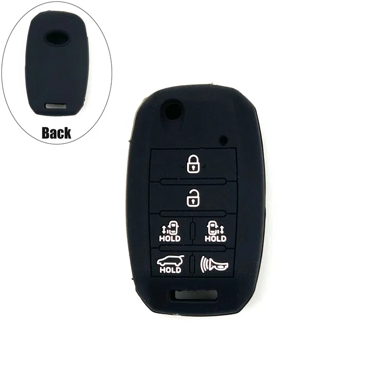 Silicone Case Key Cover Fob For 2014-2016 Kia Sedona Mini Van Carnival Sorento Optima Forte Remote Holder Shell Accessories | Автомобили и