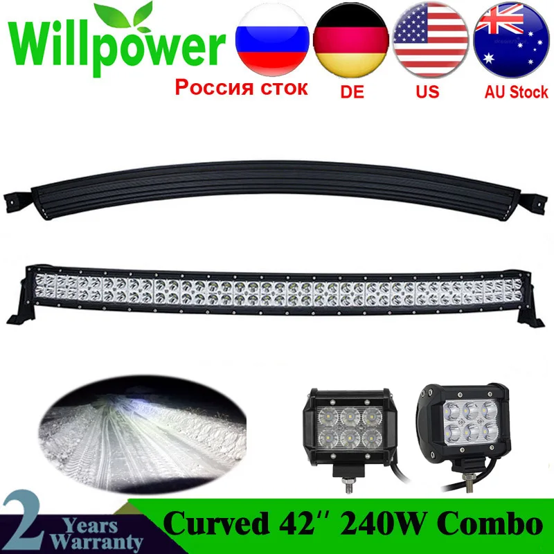 offroad car led light combo waterproof IP67 offroad 4x4 high power