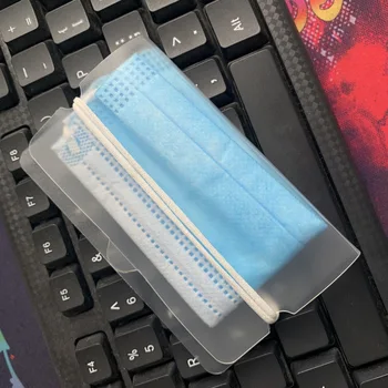 

Mask Storage Case Box Organizer Dustproof Disposable Mask Folder Container Foldable Face Masks Folder Clip Holder Home