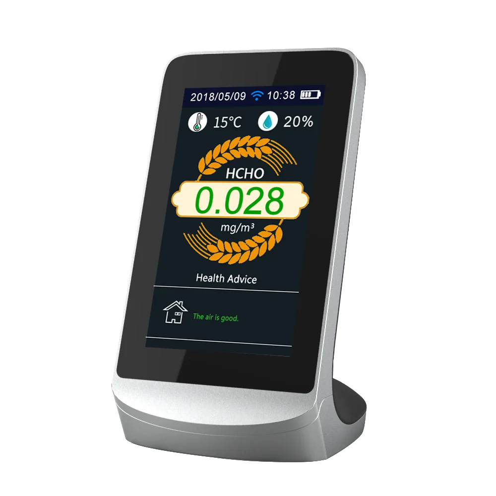 Детектор качества воздуха PM2.5 для помещения Wi-Fi соединение CO2 HCHO/TVOC анализатор