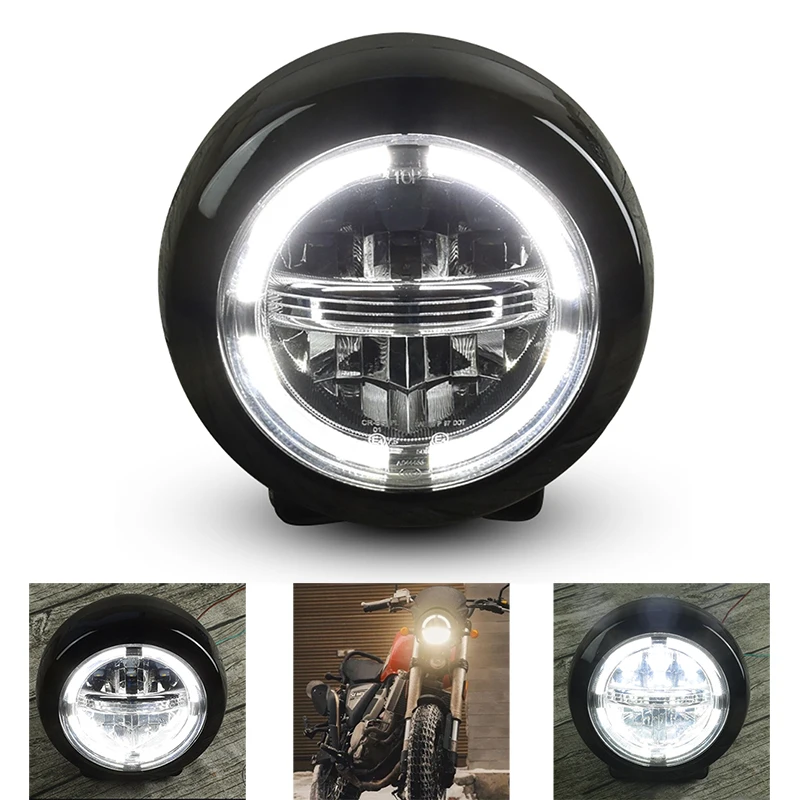 6.9" Universal Motorcycle Headlight Front Headlamp Blub Light High/Low