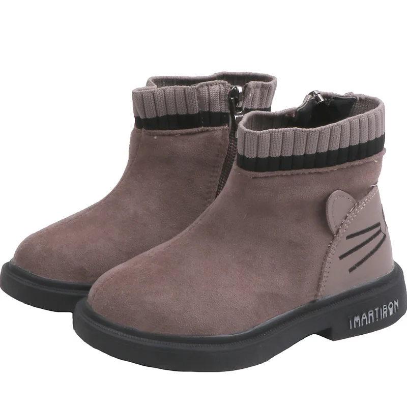Детские boots19; сезон осень-зима; Новинка для мальчиков и девочек модные ботинки в Корейском стиле; одежда с завязками; женские брендовые ботинки с мягкой подошвой фоны для фотосъемки с изображением ботильоны
