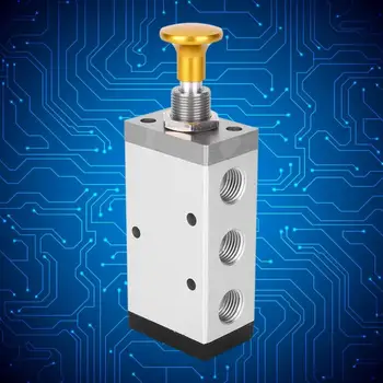 

Hand Valve Two-Position Five-Way Button Valve Aluminum Alloy G1/4-Inch G3/8-Inch Mechanical Valve