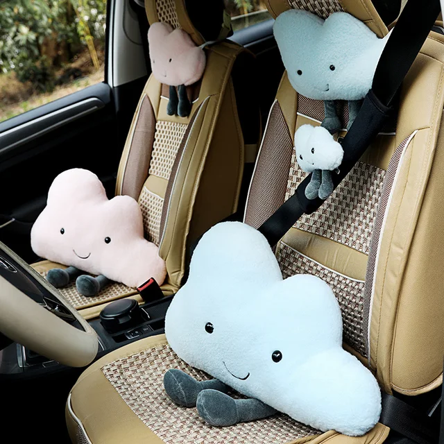 Lovely Cloud Car Decoration Plush Toys Stuffed Soft Shoulder Strap Dolls Headrest Pillow for Children Baby Rest Gifts 2