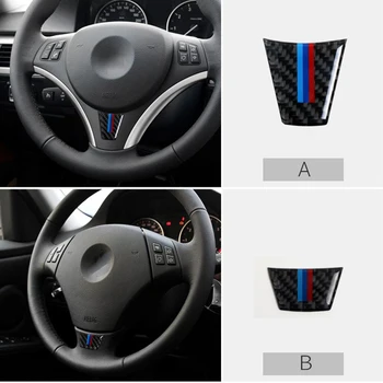 

Carbon Fiber Styling Steering Wheel Decoration Trim Sticker Interior Accessories For BMW 3 Series E90 E92 Car Styling Decoration