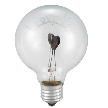 

1pcs I LOVE YOU - Vintage Light Bulb - Edison Style G80 E27 Screw Filament Decorative Light Bulbs