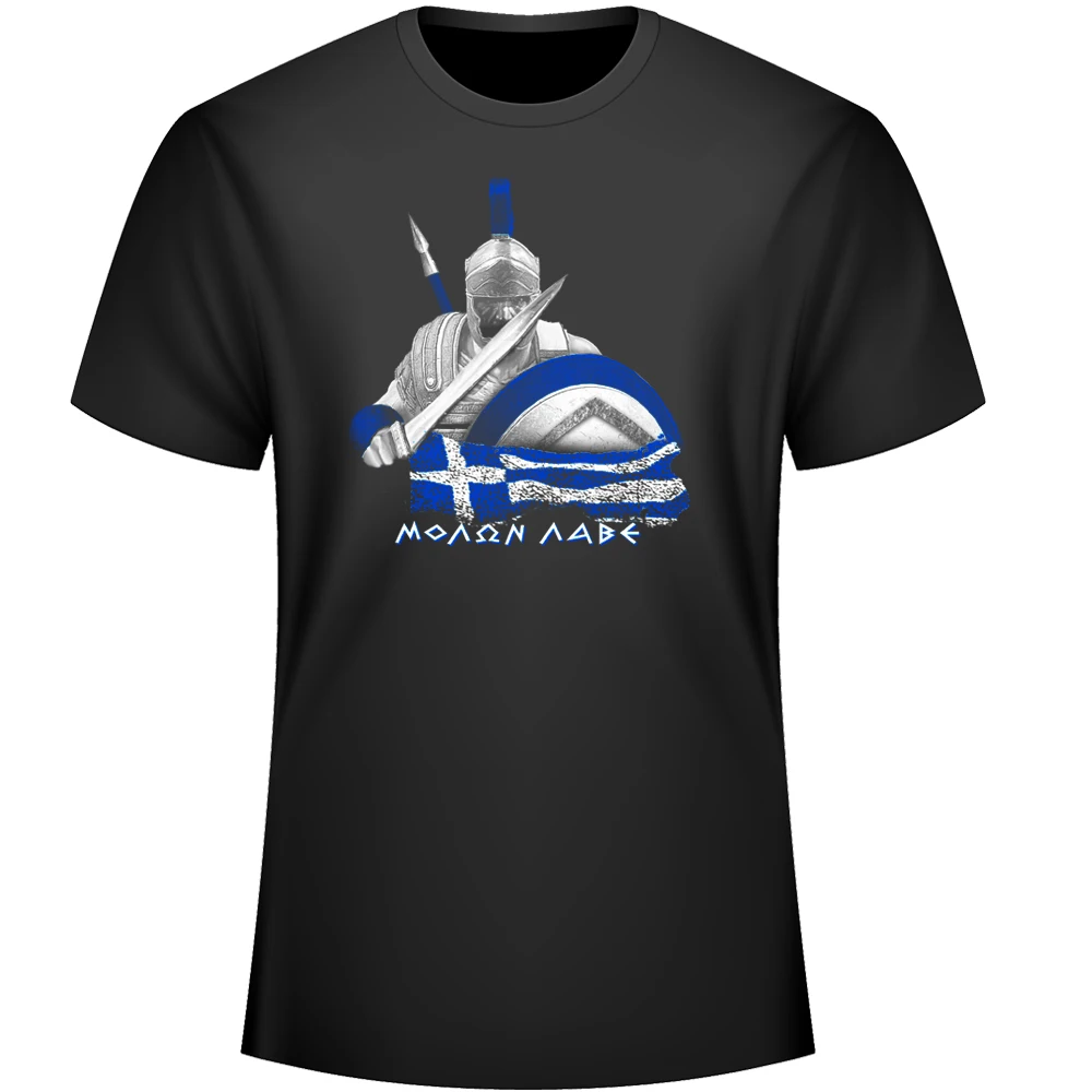 

Greece Sparta Warrior Molon Labe T-Shirt. Fashion Design Summer Cotton Short Sleeve O-Neck Men's T Shirt New S-3XL