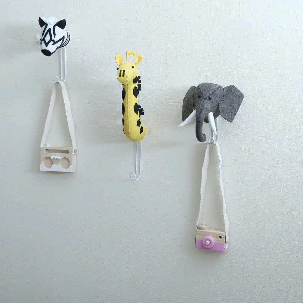 Декор для детской комнаты 3D Животные головы настенные подвесные украшения для детской комнаты детская комната девочка спальня мягкая установка украшения