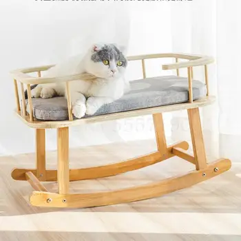 

Cat bed cat nest villa net red cat nest four seasons universal wooden double layer winter cute princess nest cat supplies