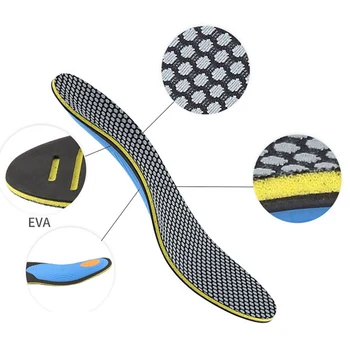 

2019 New 1 Pair Arch Support Insoles Elastic Breathable Shock Absorbent Plantar Orthotics Inserts Flat Feet Comfortable