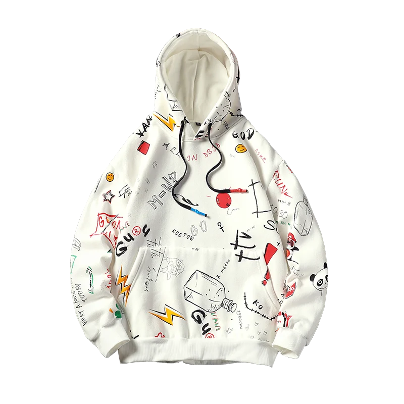 Anime men hoodie 프린트 긴팔 후드 브랜드 풀오버 캐주얼 트랙 슈트