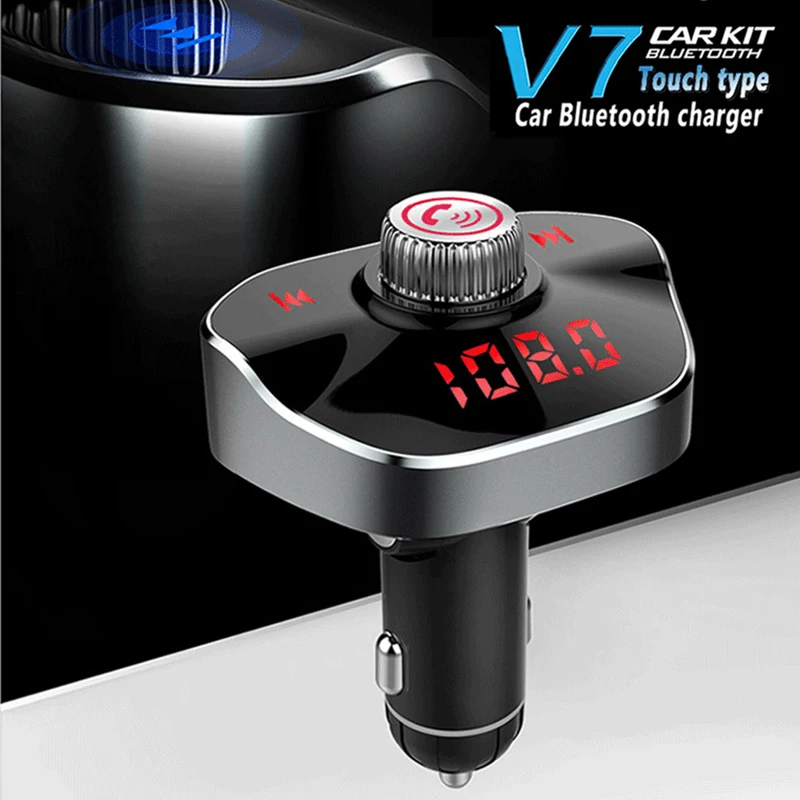 Высокое качество Bluetooth 4 2 FM передатчик Handsfree автомобильный комплект двойной USB