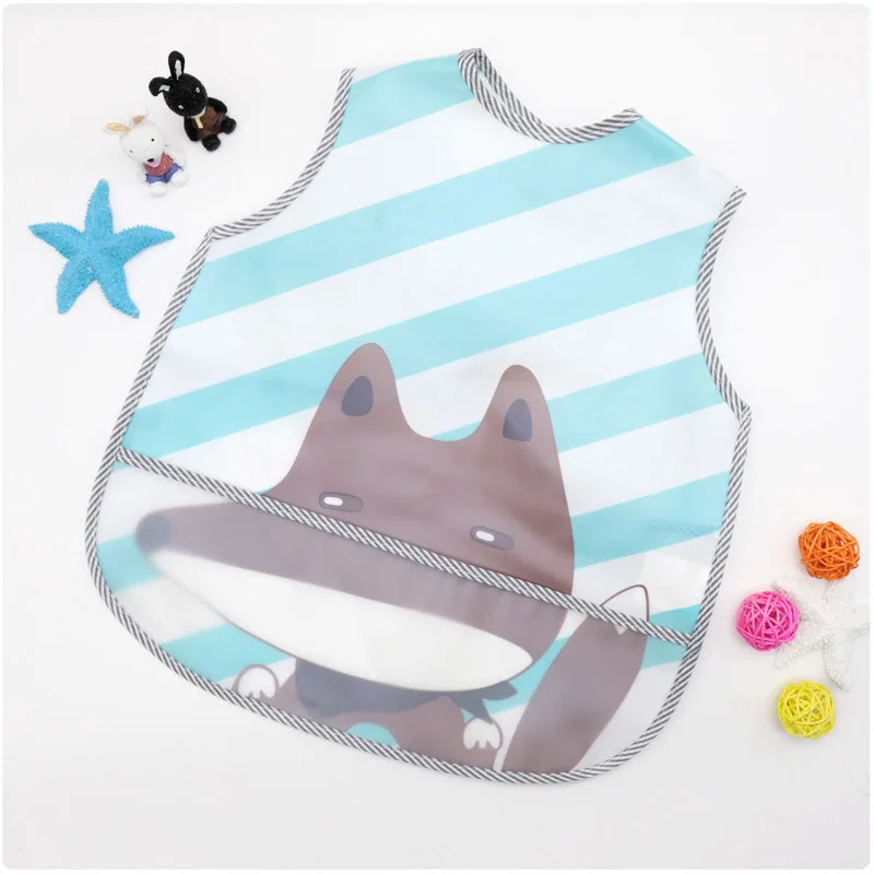 Children's Thickened EVA Apron Bib Square Saliva Towel Baby Waterproof with Rice Bag Eating Clothes | Мать и ребенок