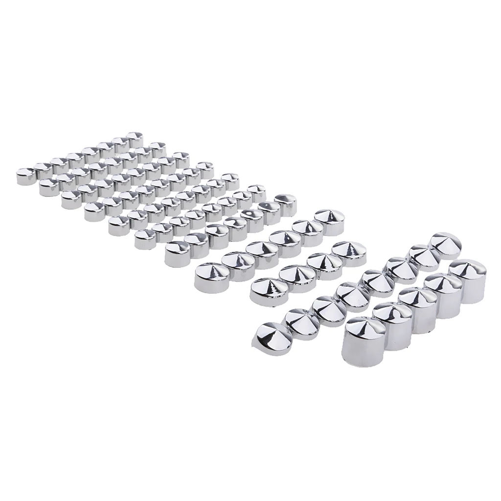 For 91-12   Glide Twin Cam Chrome ABS Bolt Cap Topper Cover 78 Pcs