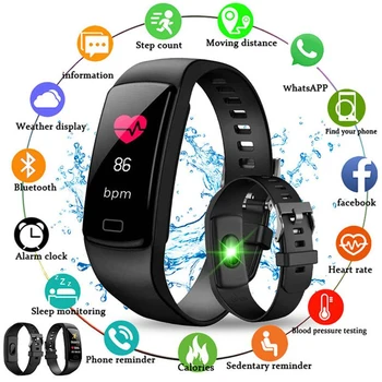 

Y9 Fitness Bracelet Heart Rate Calorie Sleep Monitoring Smart Bracelet with Pressure Measurement Tonometer Waterproof Smart Band