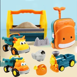 Jouets de plage pour enfants, voitures, 6 à 12 pièces, ensemble de bac à sable, jouets d'été pour la plage 