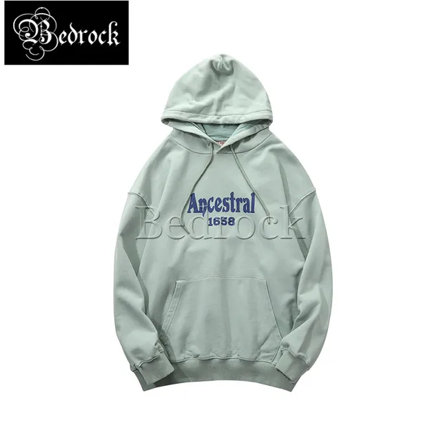$US $53.82 MBBCAR Chinese opera cultural elements 360g heavy thick grass green loose shoulder retro hooded pullover cotton hoodie men