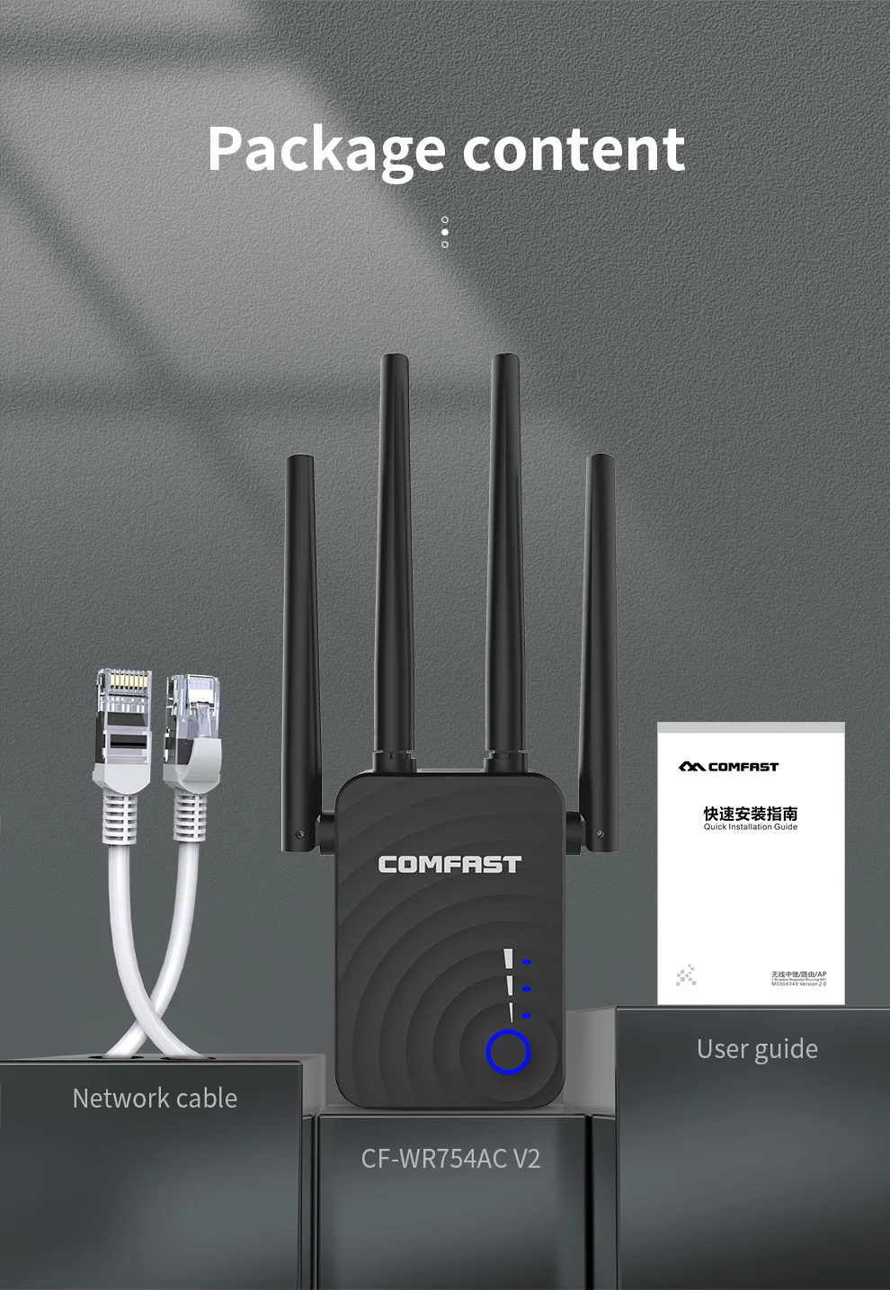 best home wifi signal booster Comfast CF-WR754ACV2 5Ghz WiFi Repeater Wifi Mở Rộng Sóng Wi-Fi Tốc Độ 1200Mbps Bộ Khuếch Đại 802.11AC Tầm Xa Wi Fi Tăng Cường Tín Hiệu Repiter outdoor signal booster wifi