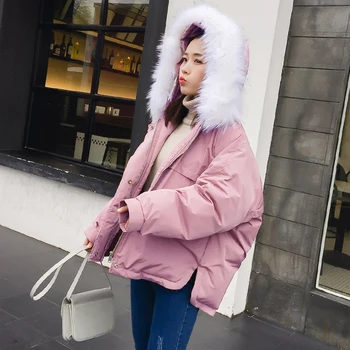 

Winter Jacket Women's New Clothing Korean Version of Cotton-padded Jacket Bread Clothing Loose Cotton-padded Jacket Coat Women
