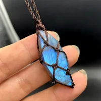 Cristal naturel Labradorite pierre pierre précieuse ornement pierre de lune Sunstone ornement Divination méditation spirituelle bijoux ornement 3
