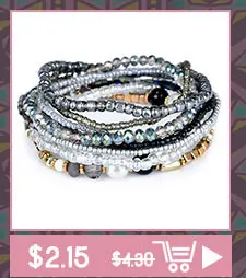 Ethnic Bohemian Tassel Beach Charm Bracelets For Women Boho Multilayer Beads Crystal Beaded Jewellery Bracelet Set Femme 2019