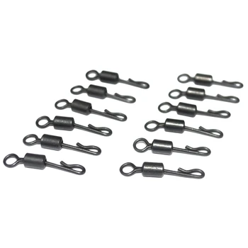 

Hirisi 100 Pcs Carp Fishing Swivels Quick Change Stainless Steel For Carp Fishing Tackle Terminal Tackle