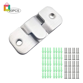 

20Pcs Concealed Concealed Bracket Interlocking Buckle Head Part Furniture Connector Hook Stainless Steel Wall Bracket Cozy