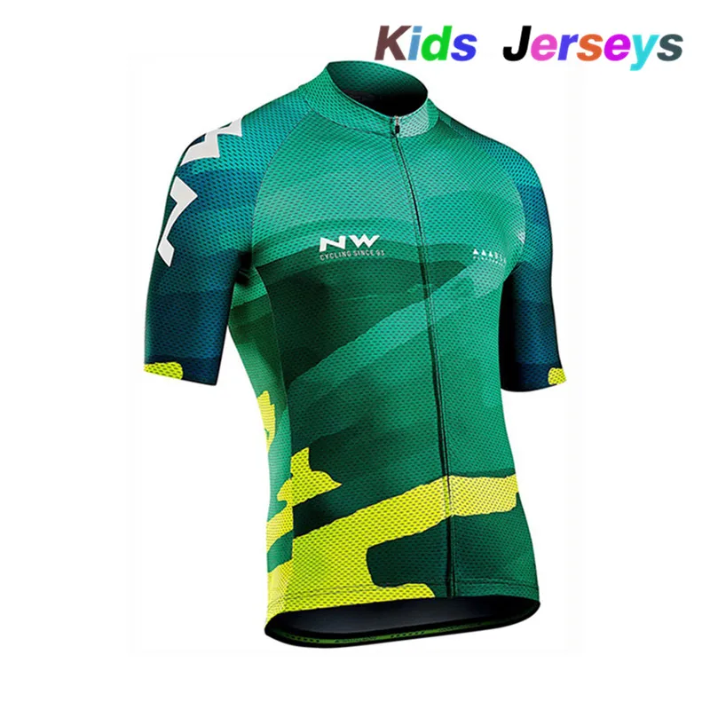 NW велосипедная майка для детей летняя одежда для велоспорта для мальчиков комплект дышащей спортивной одежды для гонок Mtb велосипедные майки зеленая велосипедная форма - Цвет: 3