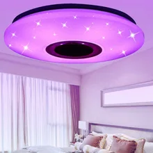 Plafoniera moderna a LED RGB musica lampada da soffitto con altoparlante Bluetooth dimmerabile decorazione domestica lampade per interni