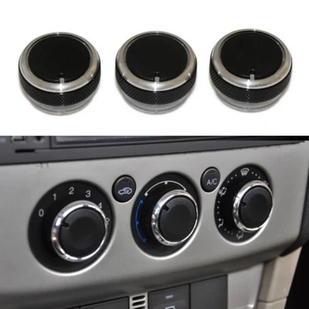 

3pcs Per Set Aluminum Alloy Car Styling Air Conditioning Knob AC Knob Heat Control Switch Button Knob For Ford Focus