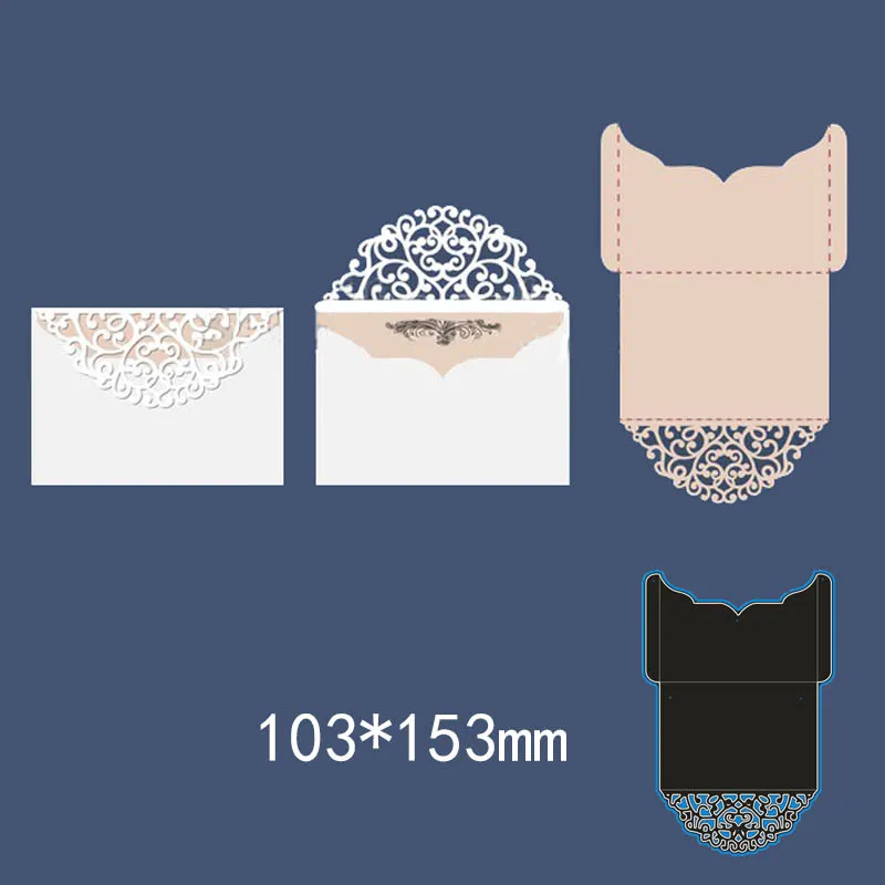 

10.3*15.3cm lace envelope new Metal Cutting Dies for card DIY Scrapbooking stencil Paper Craft Album template Dies