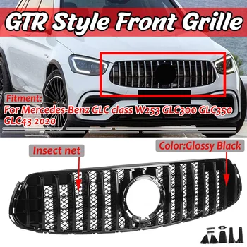 

2 Color GT R Style Grille Car Front Upper Bumper Grille Grill For Mercedes For Benz GLC class W253 GLC300 GLC350 GLC43 2020