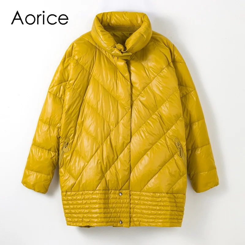 Aorice XM902 женская новая нейлоновая ткань 90% утиный пух зимнее теплое пальто оверсайз леди возраст уменьшение повседневная куртка