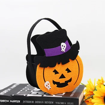 

1pc Halloween Candy Bags Kids Candy Pouch Handbag Gift Bags With Handles Pouches Gift Box Party Supplies Favors For Children