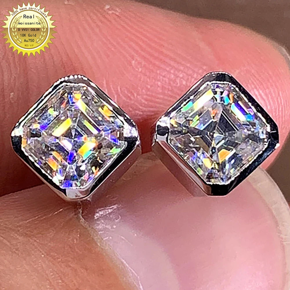 

Женские золотые серьги с муассанитом, 14 к, 0,5 дюйма, 1-3 карата